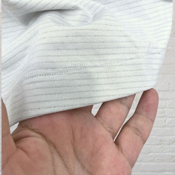Lululemon Evolution Polo Light Gray Stripe No Size Tag Fits Small - Picture 12 of 15